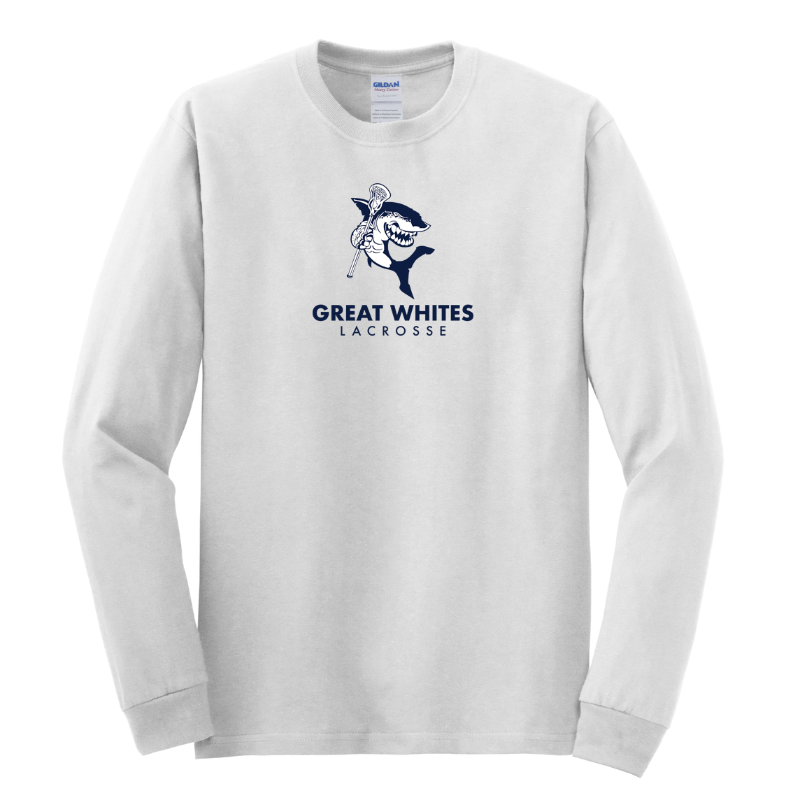 Great Whites Lacrosse Cotton Long Sleeve Shirt