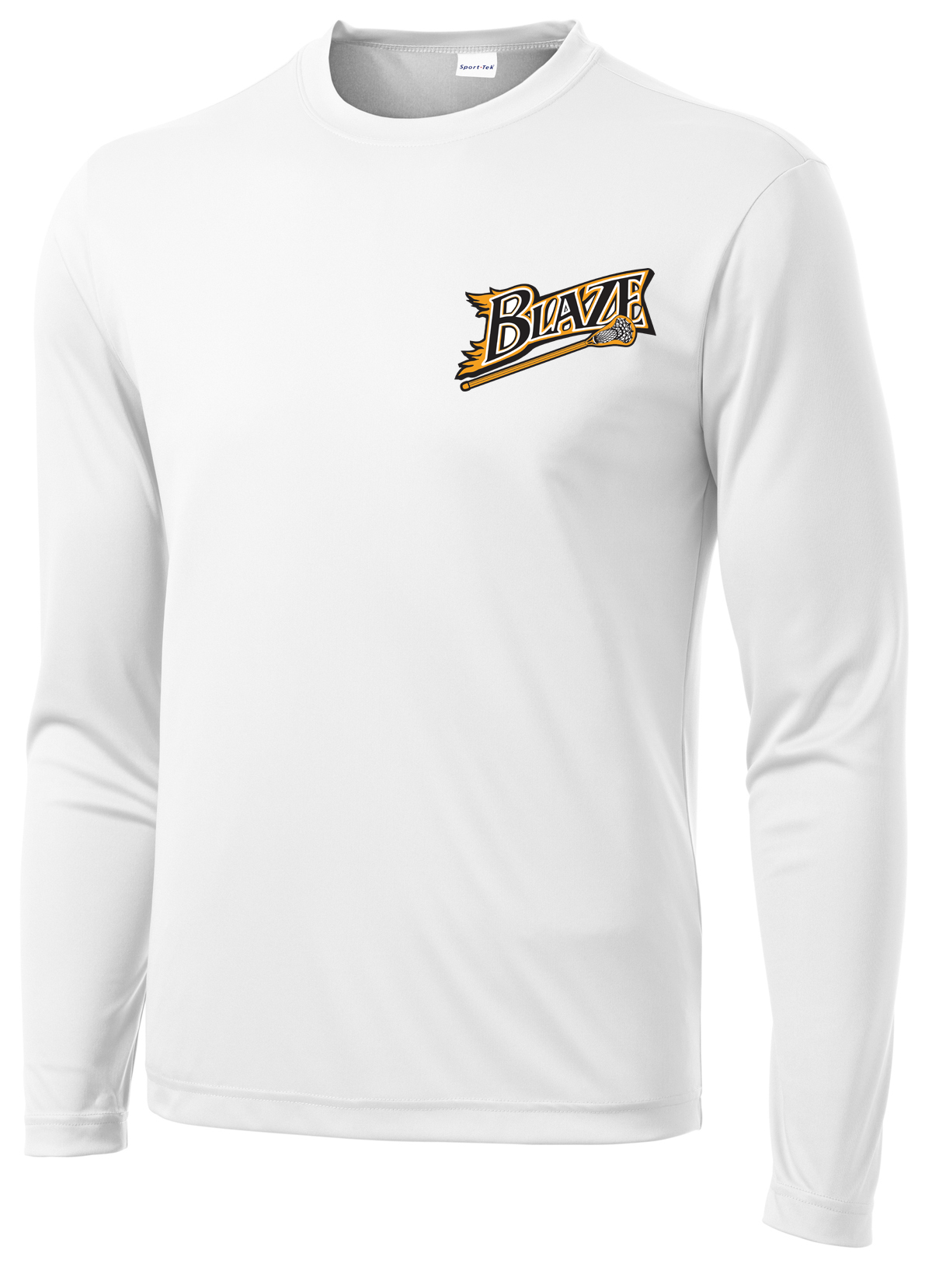 Blaze Lacrosse White Long Sleeve Performance Shirt