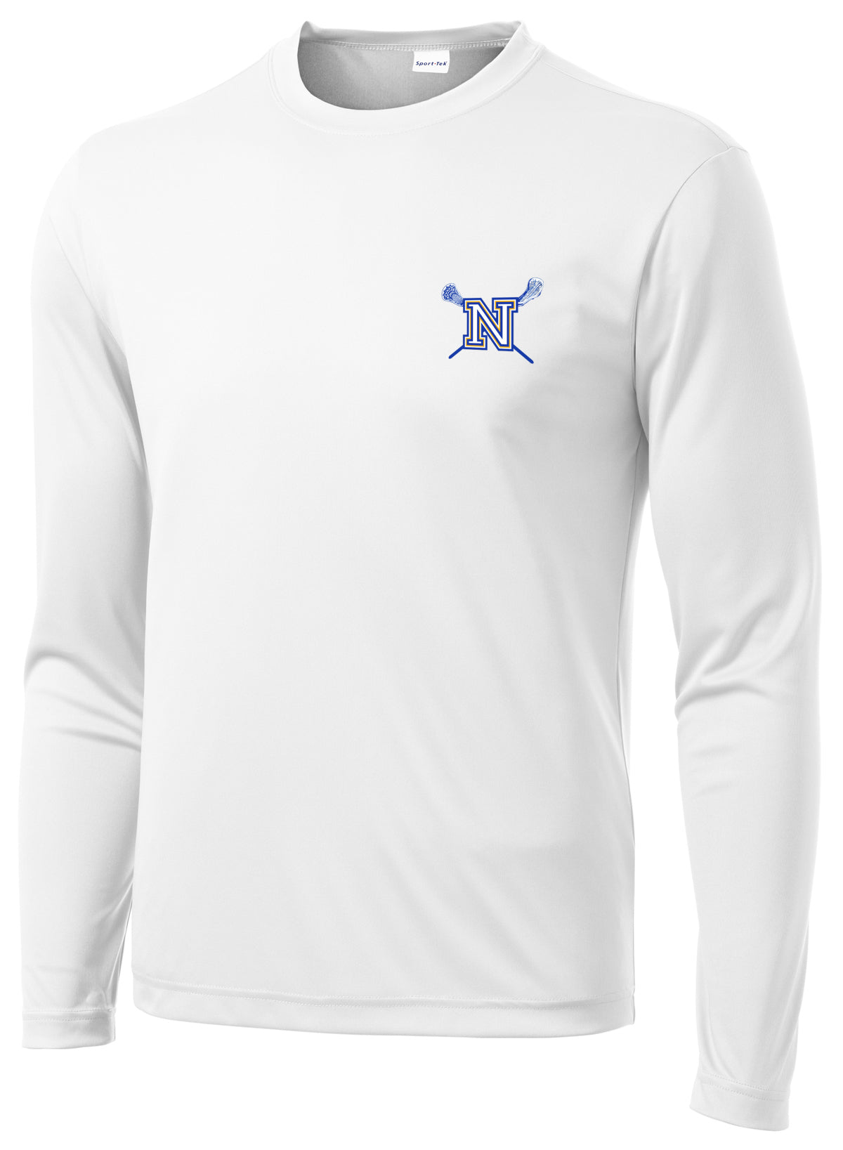 Newington Lacrosse White Long Sleeve Performance Shirt