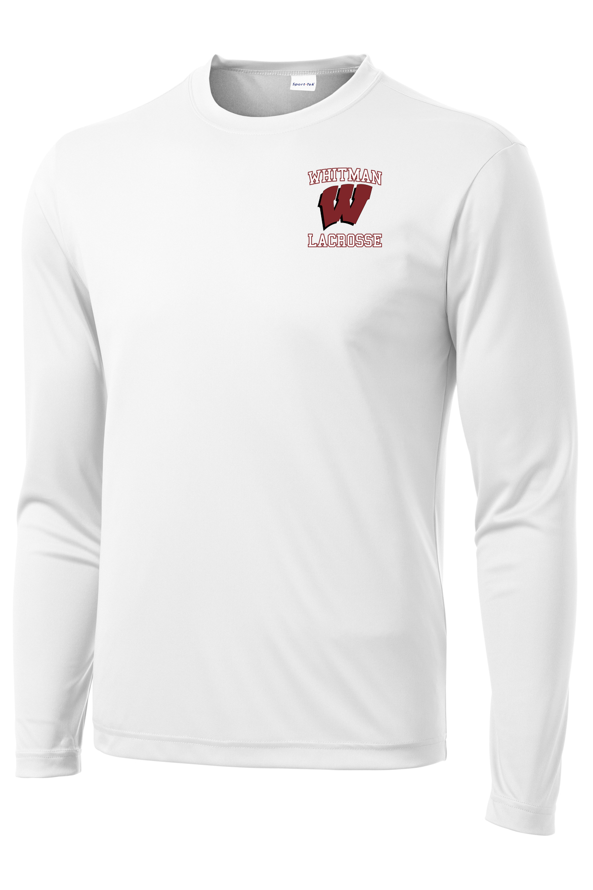 Whitman Lacrosse Men's White Long Sleeve Performance Shirt