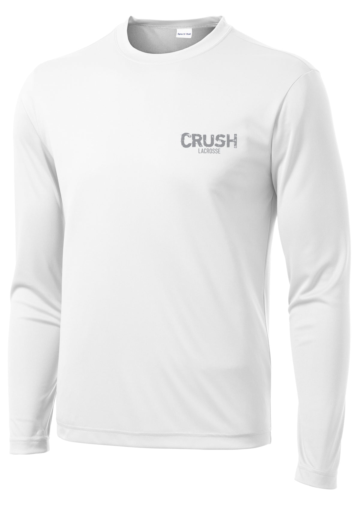 Crush Lacrosse White Long Sleeve Performance Shirt