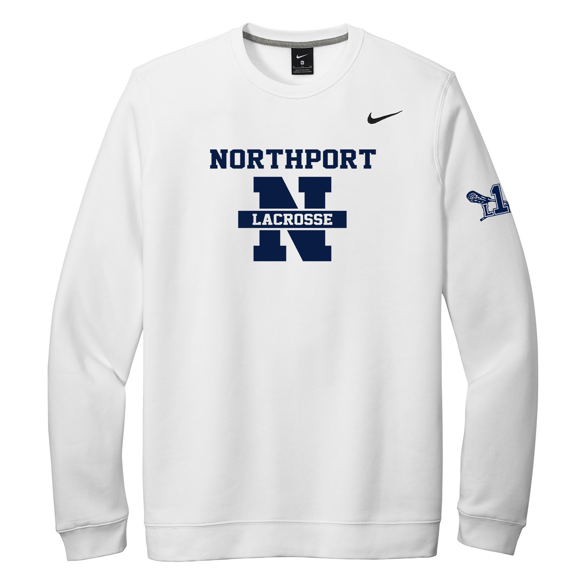 Northport High School Lacrosse Nike Fleece Crew Neck