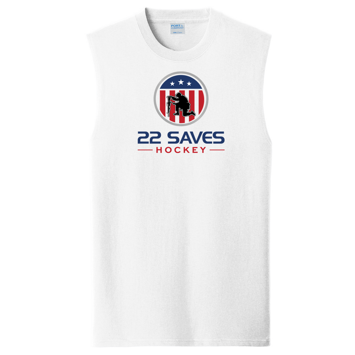 22 Saves Hockey Sleeveless T-Shirt