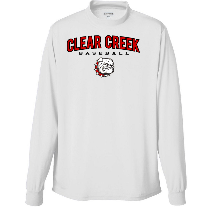 Clear Creek Bulldog Baseball  Long Sleeve Performance Turtleneck