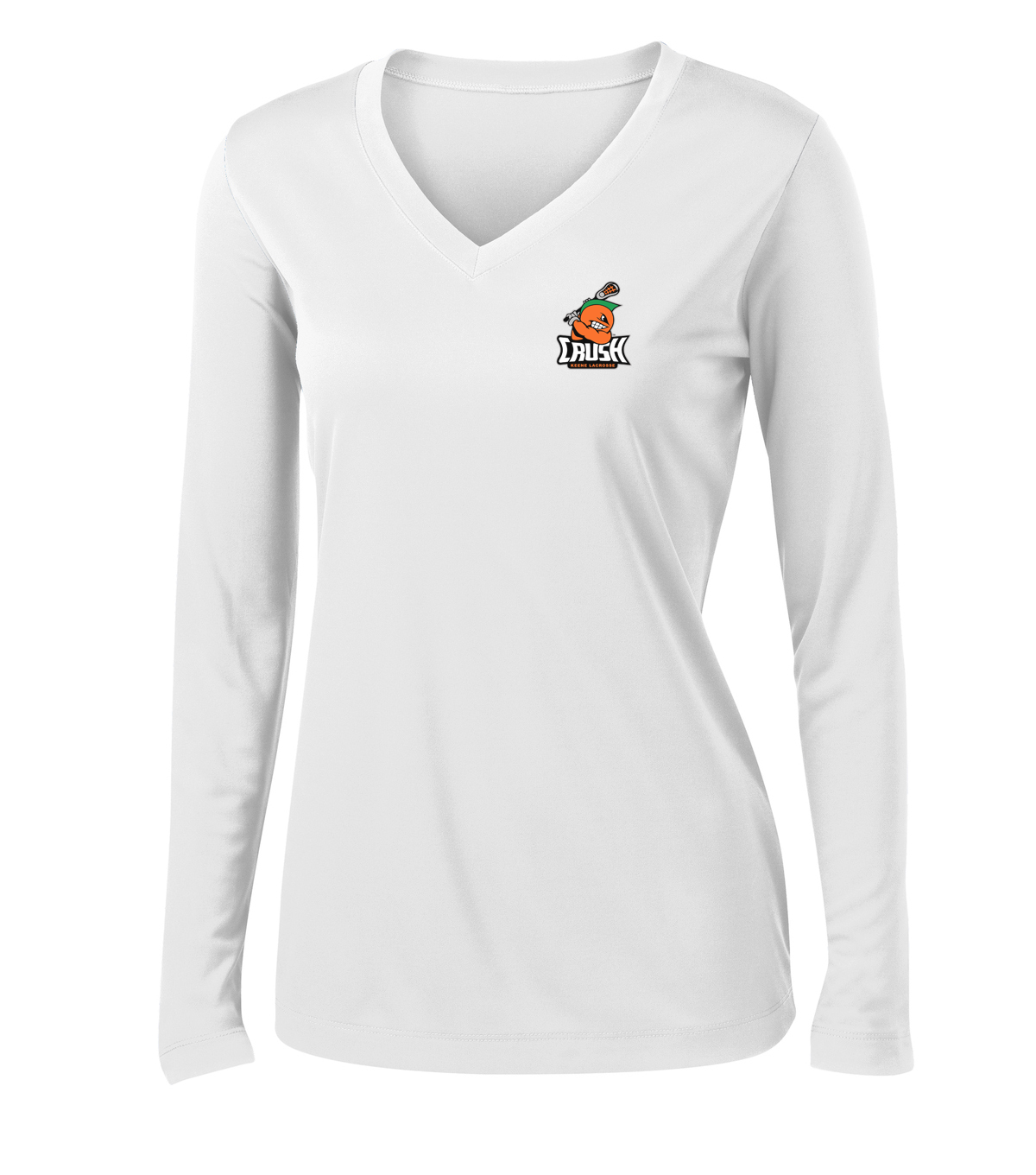 Keene Crush Lacrosse Women's White Long Sleeve Performance Shirt