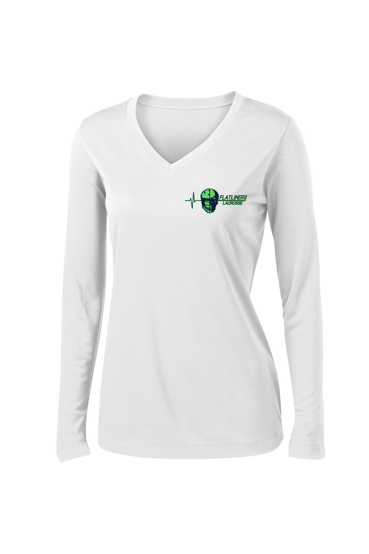 Flatliners Lacrosse Women's White Long Sleeve Performance Shirt