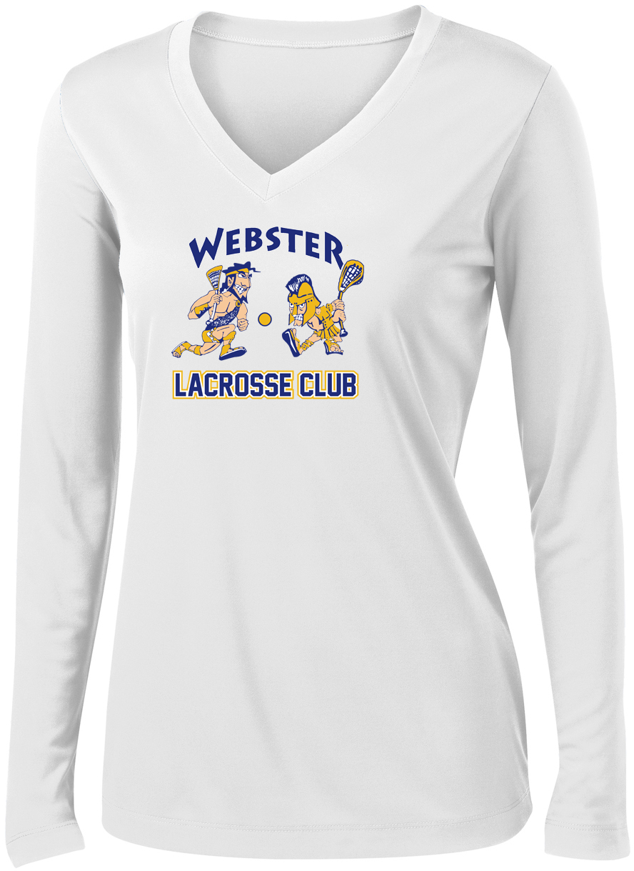 Webster Lacrosse Women's White Long Sleeve Performance Shirt