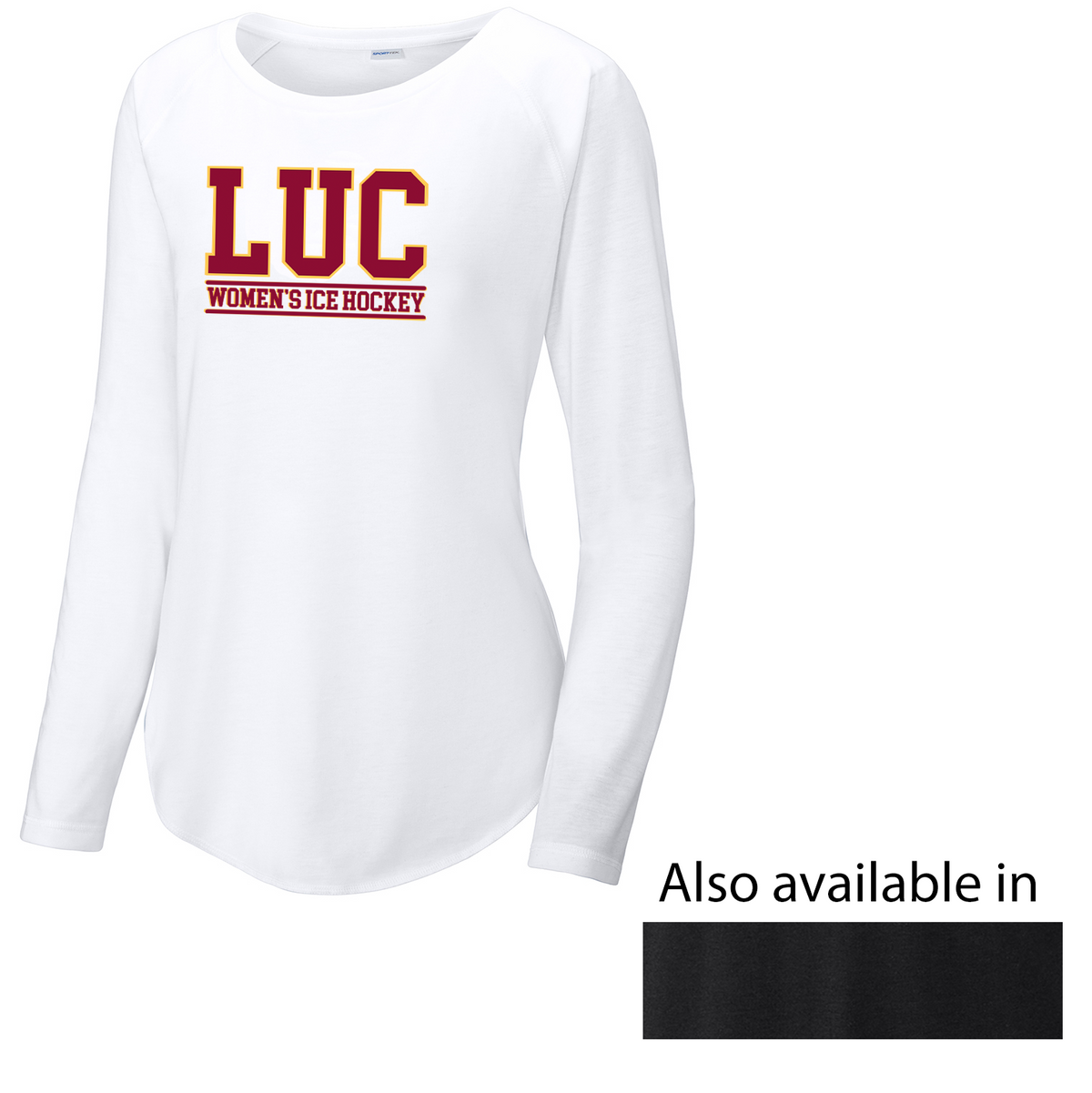 LUC Women's Ice Hockey Women's Raglan Long Sleeve CottonTouch