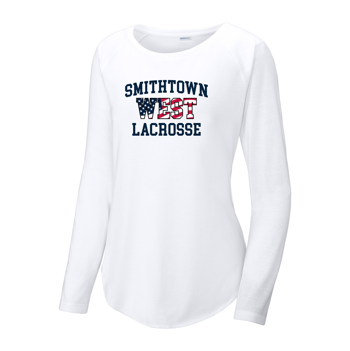 Smithtown West Girls Lacrosse Women's Raglan Long Sleeve CottonTouch