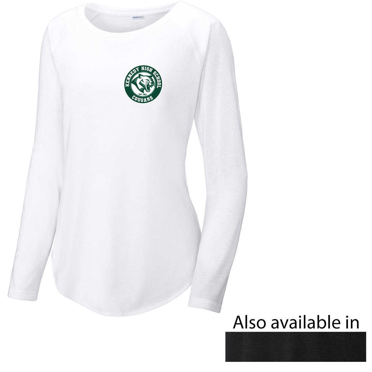 JFK Bellmore Cougars Track and Field Women's Raglan Long Sleeve CottonTouch