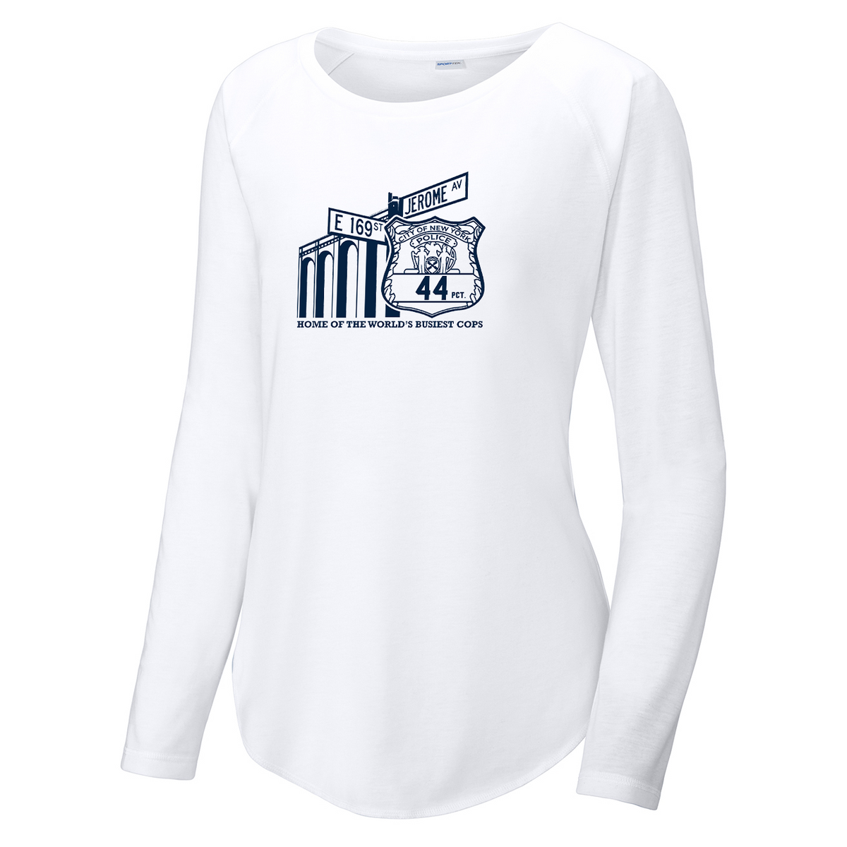 44th Precinct High Bridge Women's Raglan Long Sleeve CottonTouch