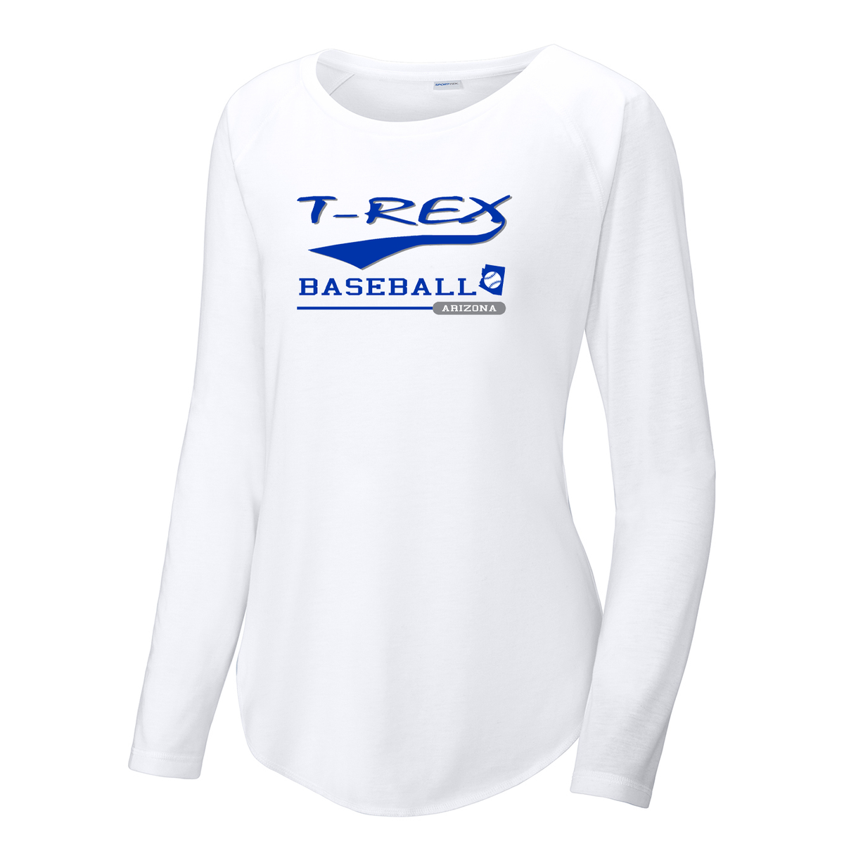 T-Rex Baseball Women's Raglan Long Sleeve CottonTouch