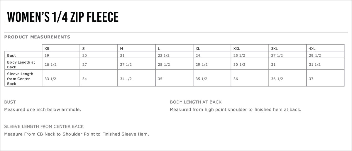 Firegem Cheer Academy Women's 1/4 Zip Fleece