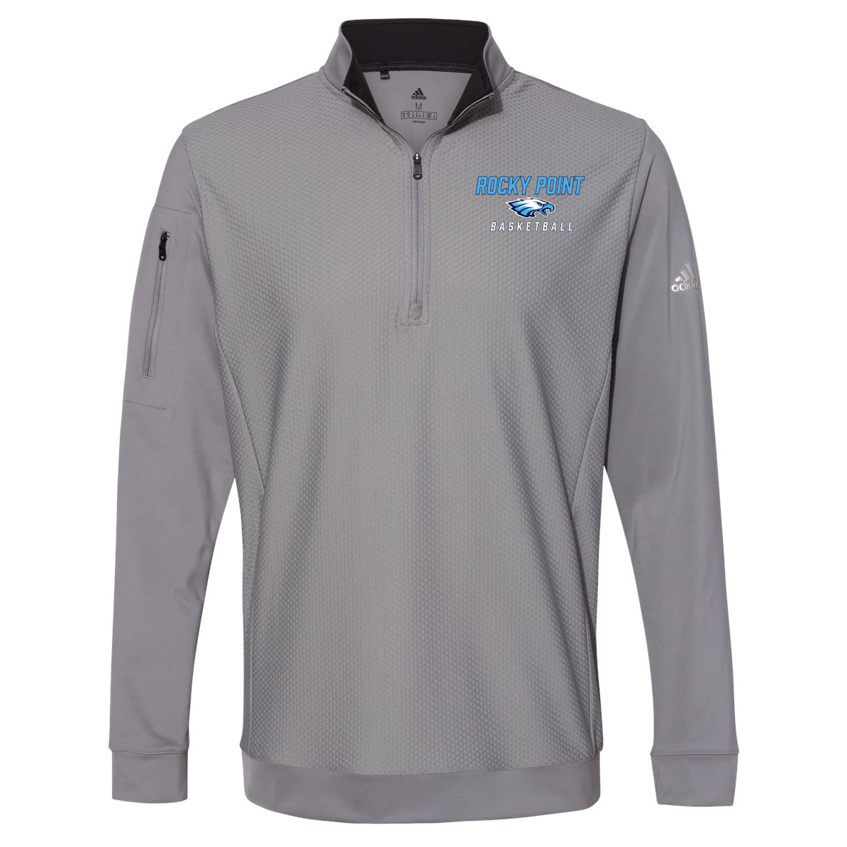 Rocky Point Varsity Basketball Adidas Performance Textured Quarter-Zip Pullover