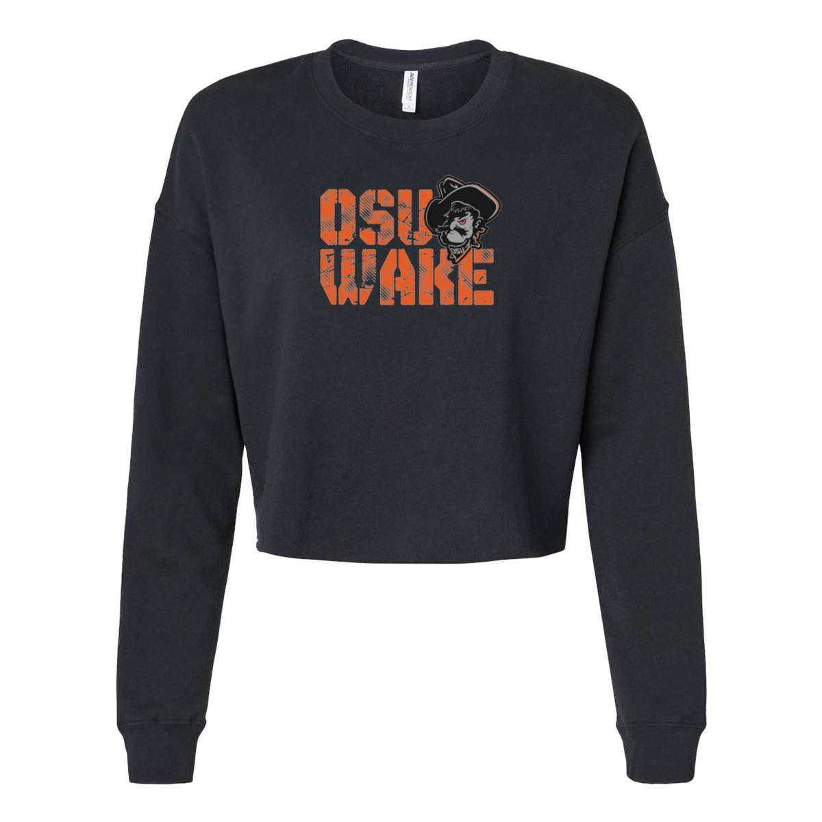OK State Wakeboarding Women's Lightweight Cropped Crew Pullover