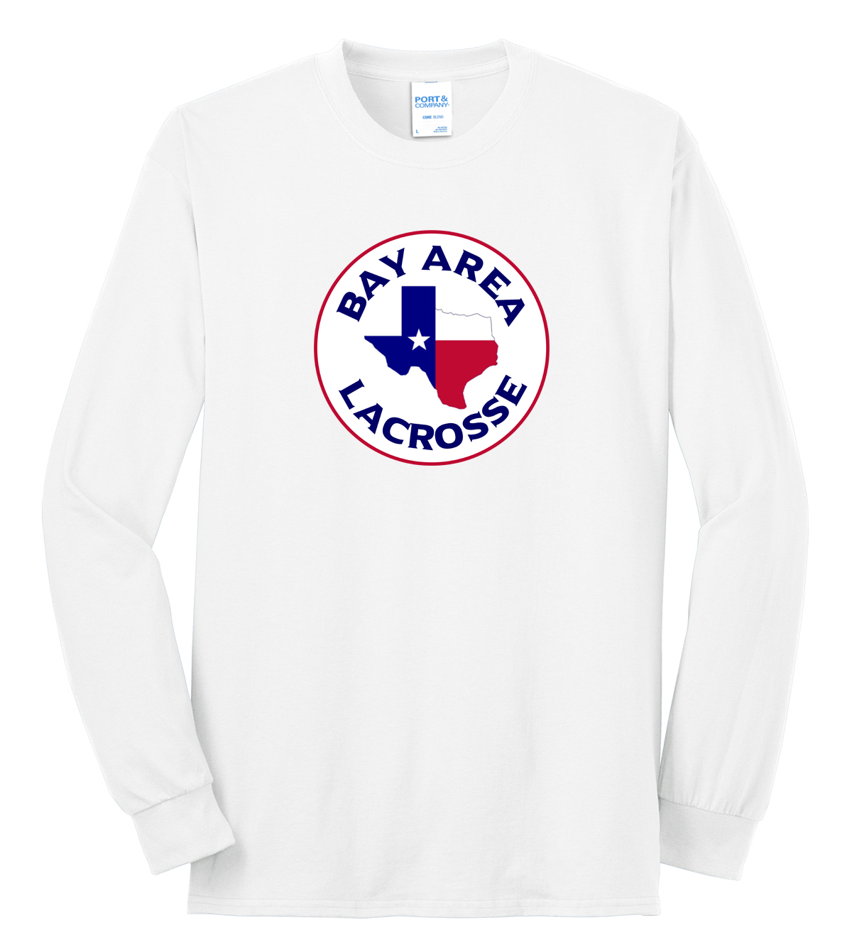 Bay Area Lacrosse White Long Sleeve T-Shirt