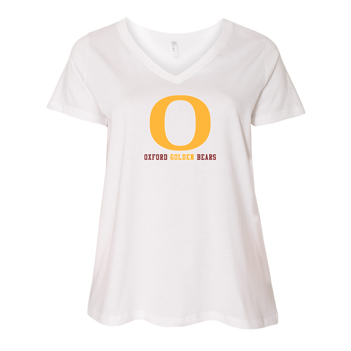 Oxford Golden Bears Curvy Womens T-Shirt