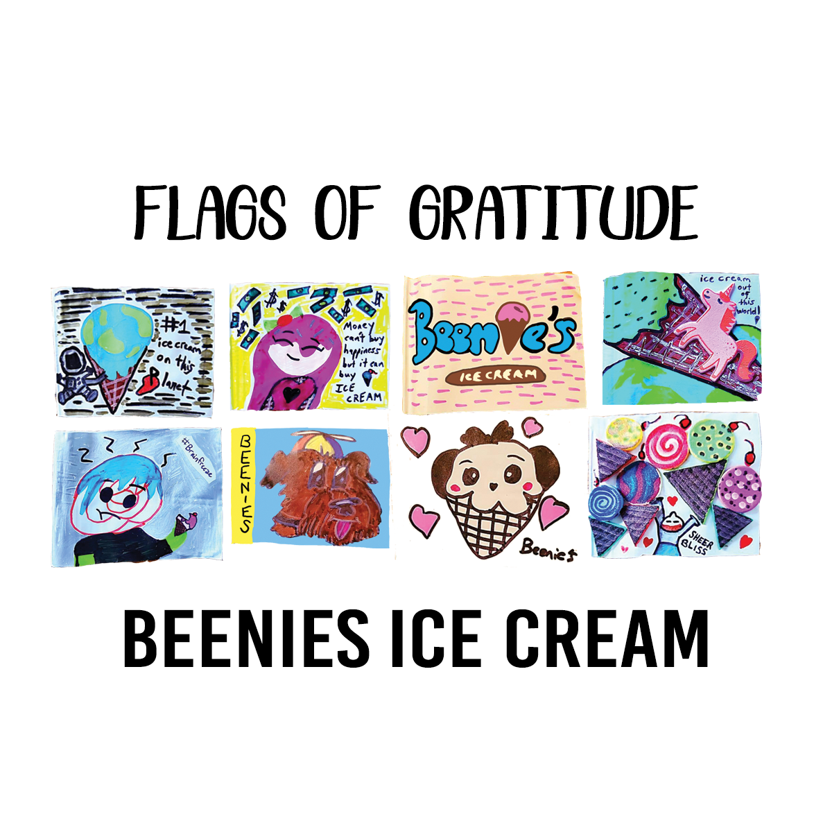 Flags of Gratitude Beenies Ice Cream Performance T-Shirt