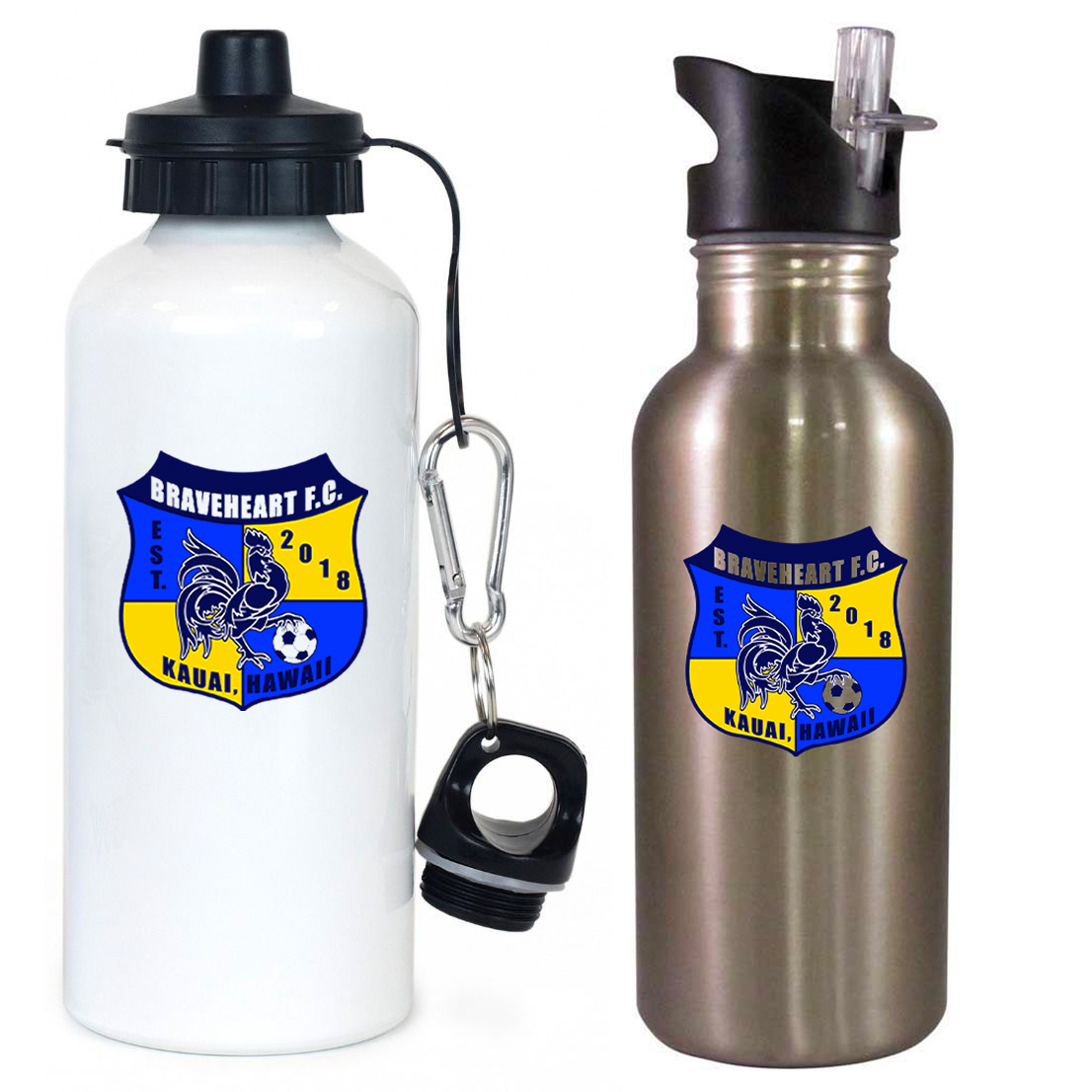 Kauai Braveheart FC Team Water Bottle