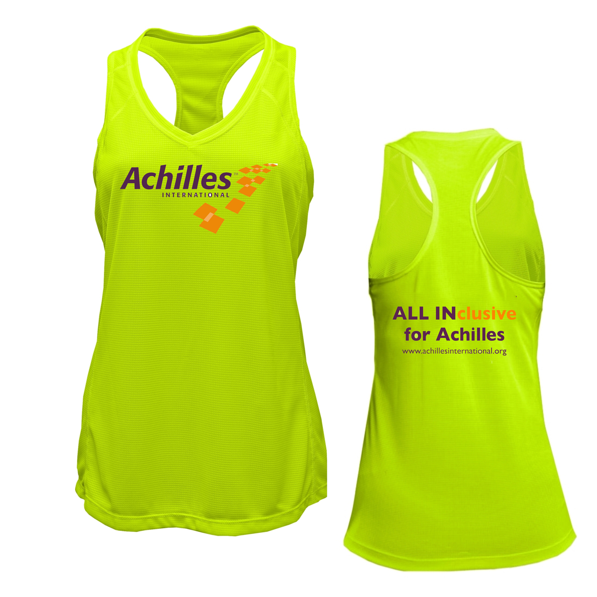 Achilles International BAW Grid Womens Singlet: Charity Runner