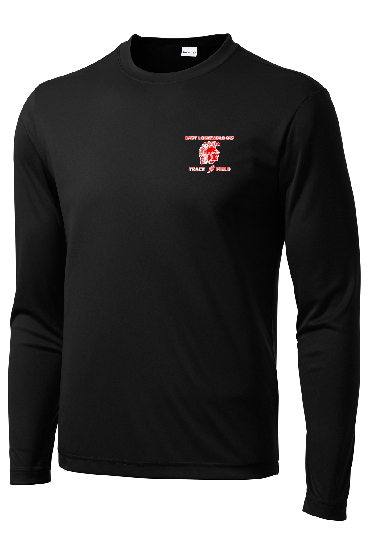 East Longmeadow Track and Field Black Long Sleeve Performance Shirt