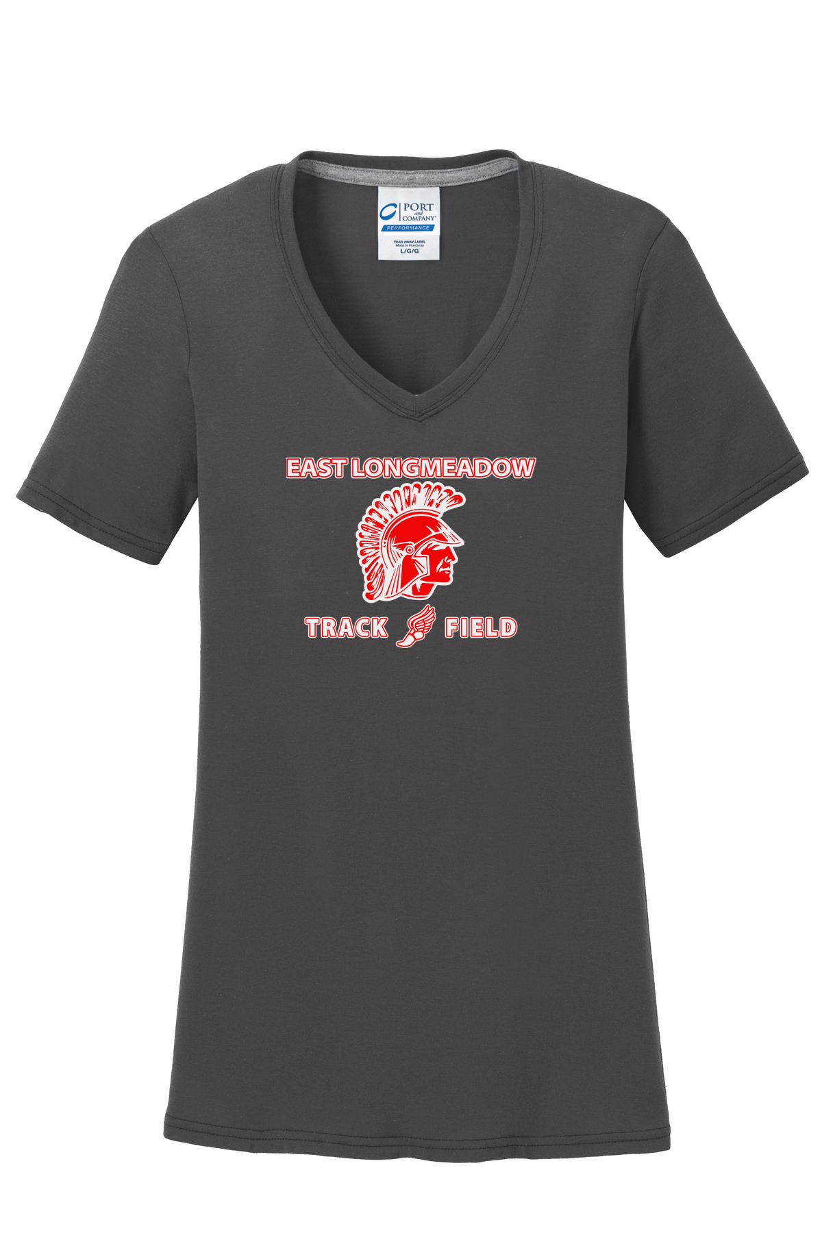 East Longmeadow Track and Field Women's Charcoal T-Shirt