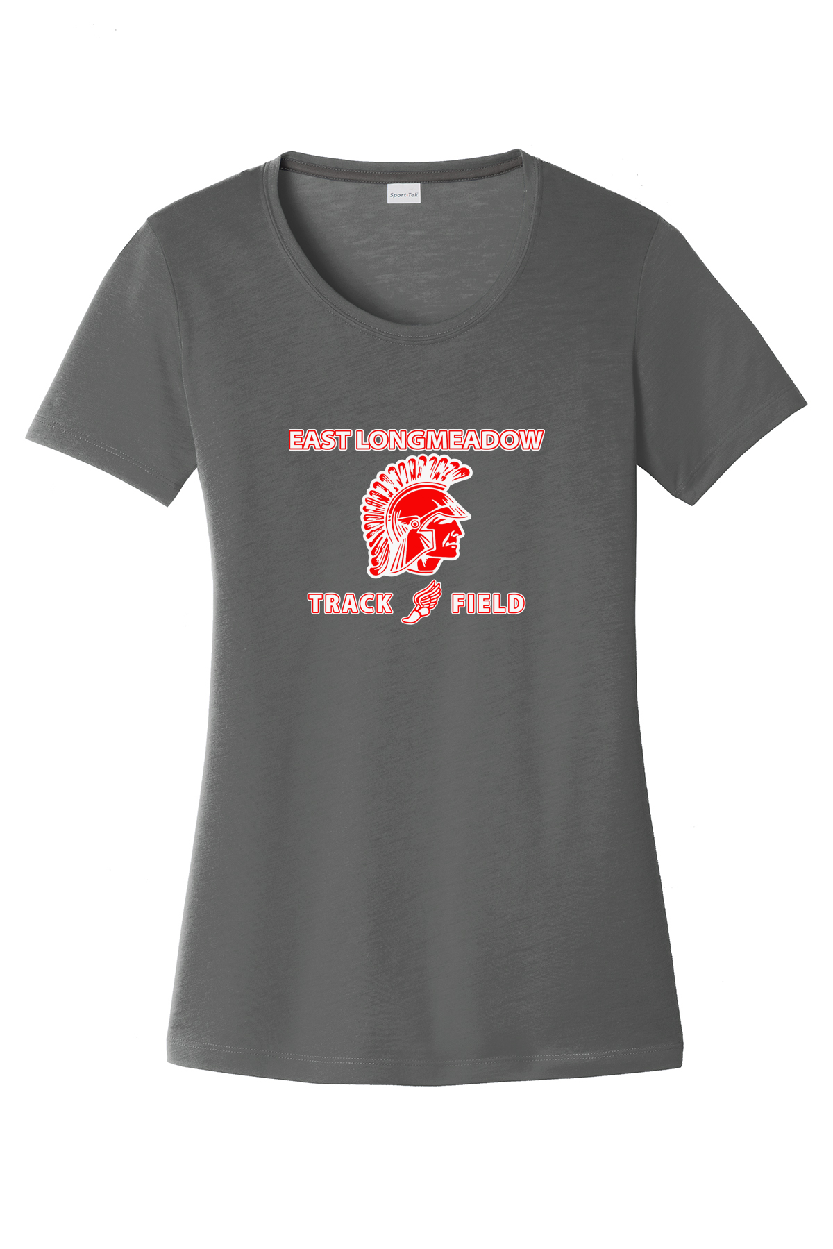East Longmeadow Track and Field Women's Smoke Grey CottonTouch Performance T-Shirt