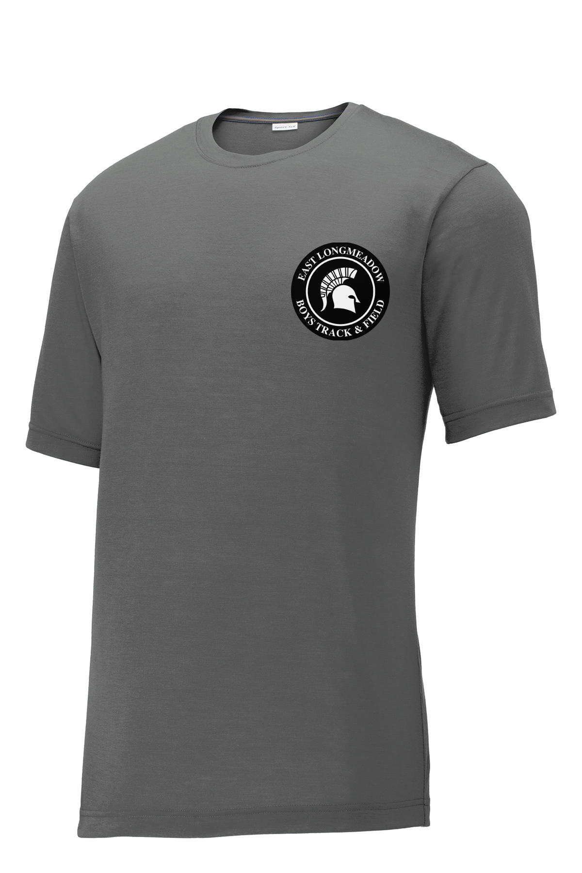 East Longmeadow Boys Track - Men's CottonTouch Performance T-Shirt (Grey)