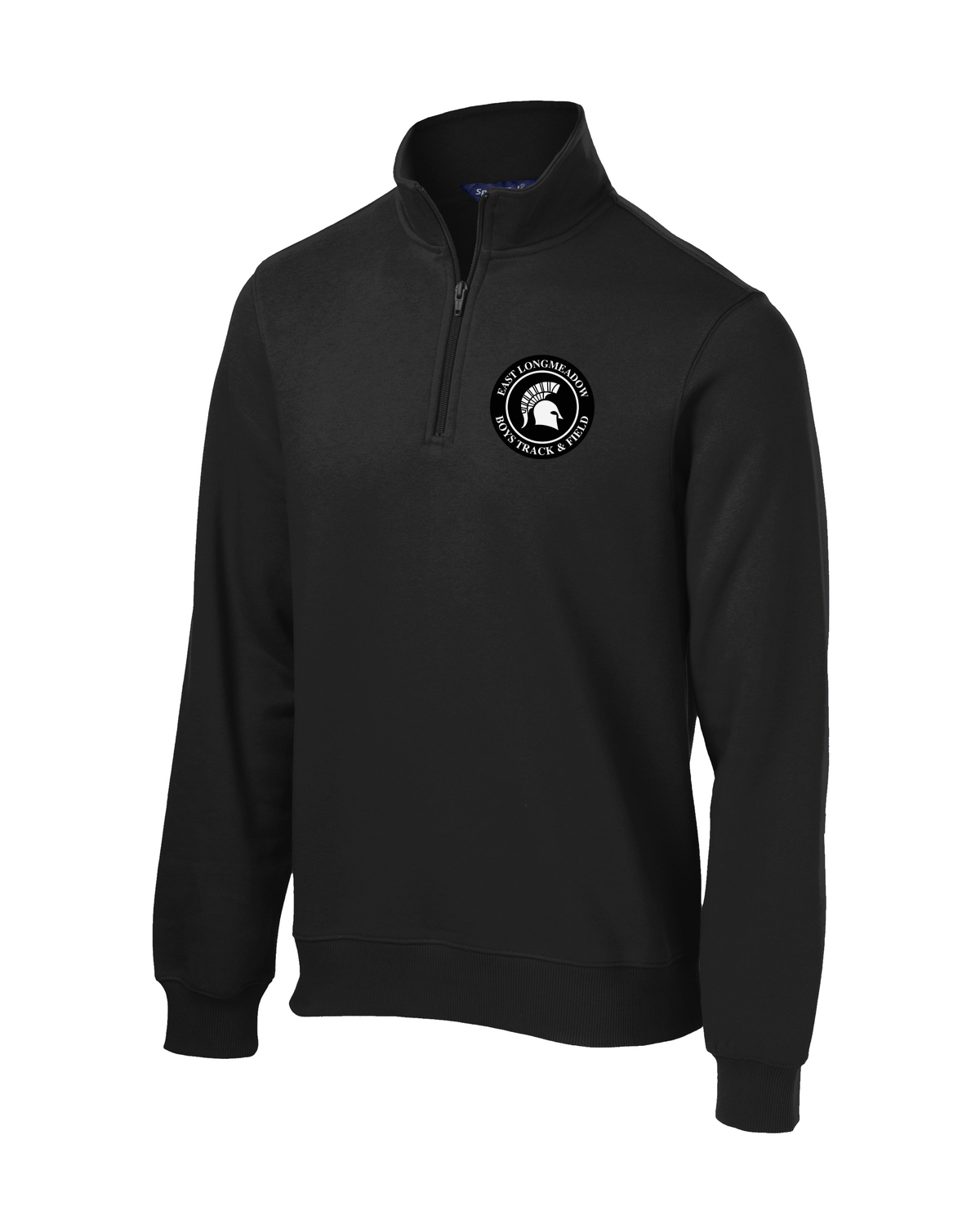 East Longmeadow Boys Track 1/4 Zip Fleece (Black)