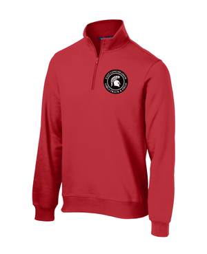 East Longmeadow Girls Track 1/4 Zip Fleece (Red)