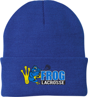 Frog Lacrosse Royal Blue Knit Beanie