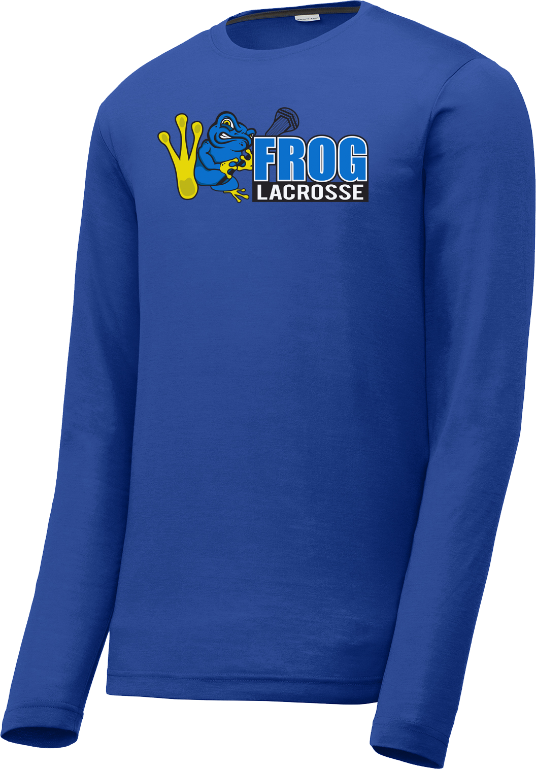 Frog Lacrosse Blue Long Sleeve CottonTouch Performance Shirt