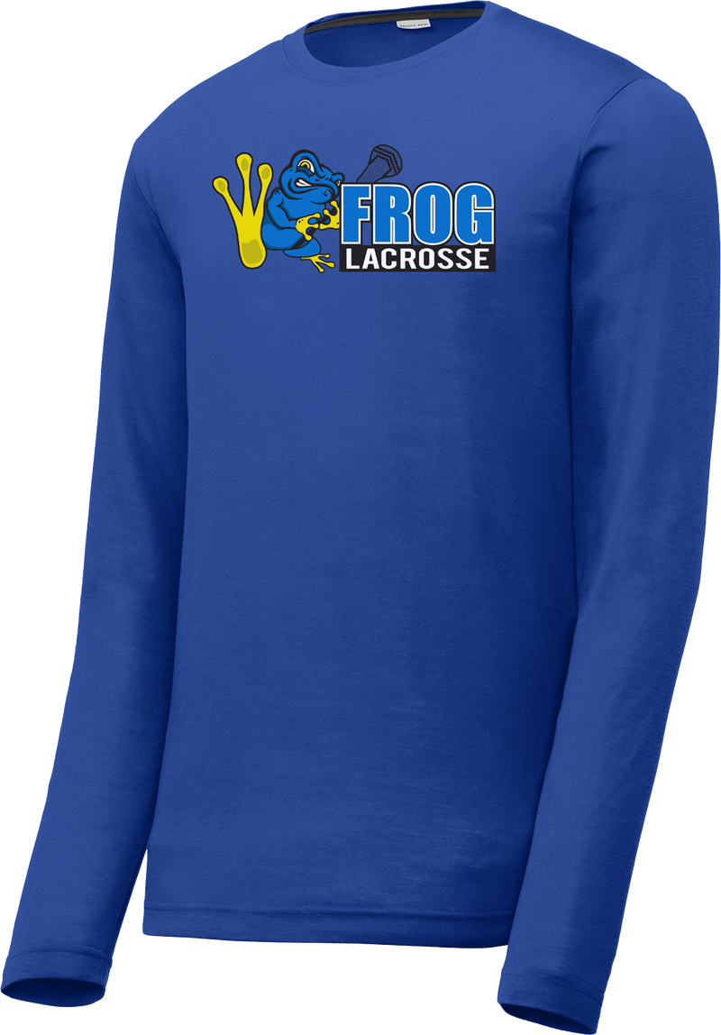 Frog Lacrosse Blue Long Sleeve CottonTouch Performance Shirt