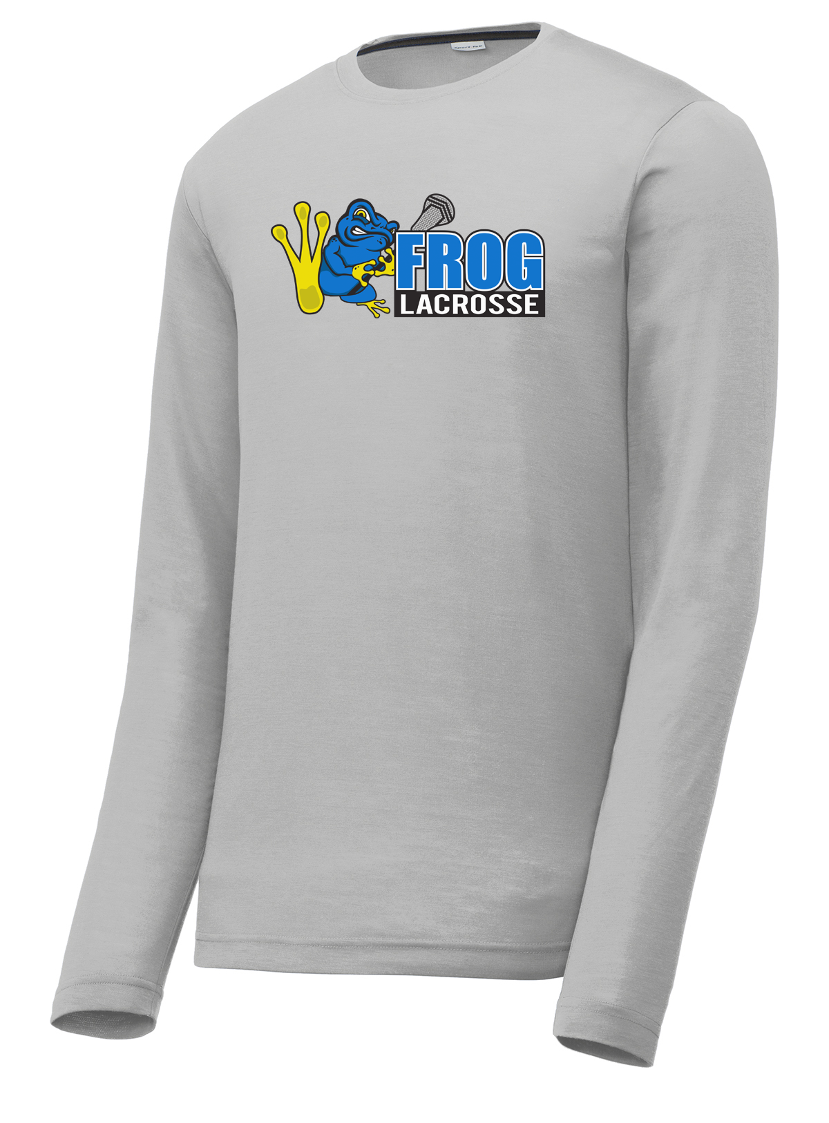 Frog Lacrosse Silver Long Sleeve CottonTouch Performance Shirt