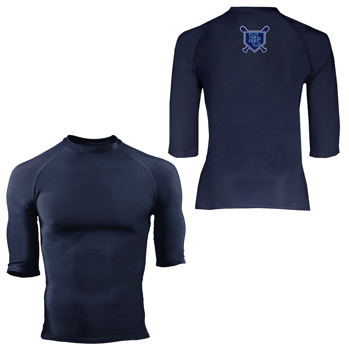 Morris Catholic Crusaders Baseball Pro-Compression 1/2 Sleeve Crew