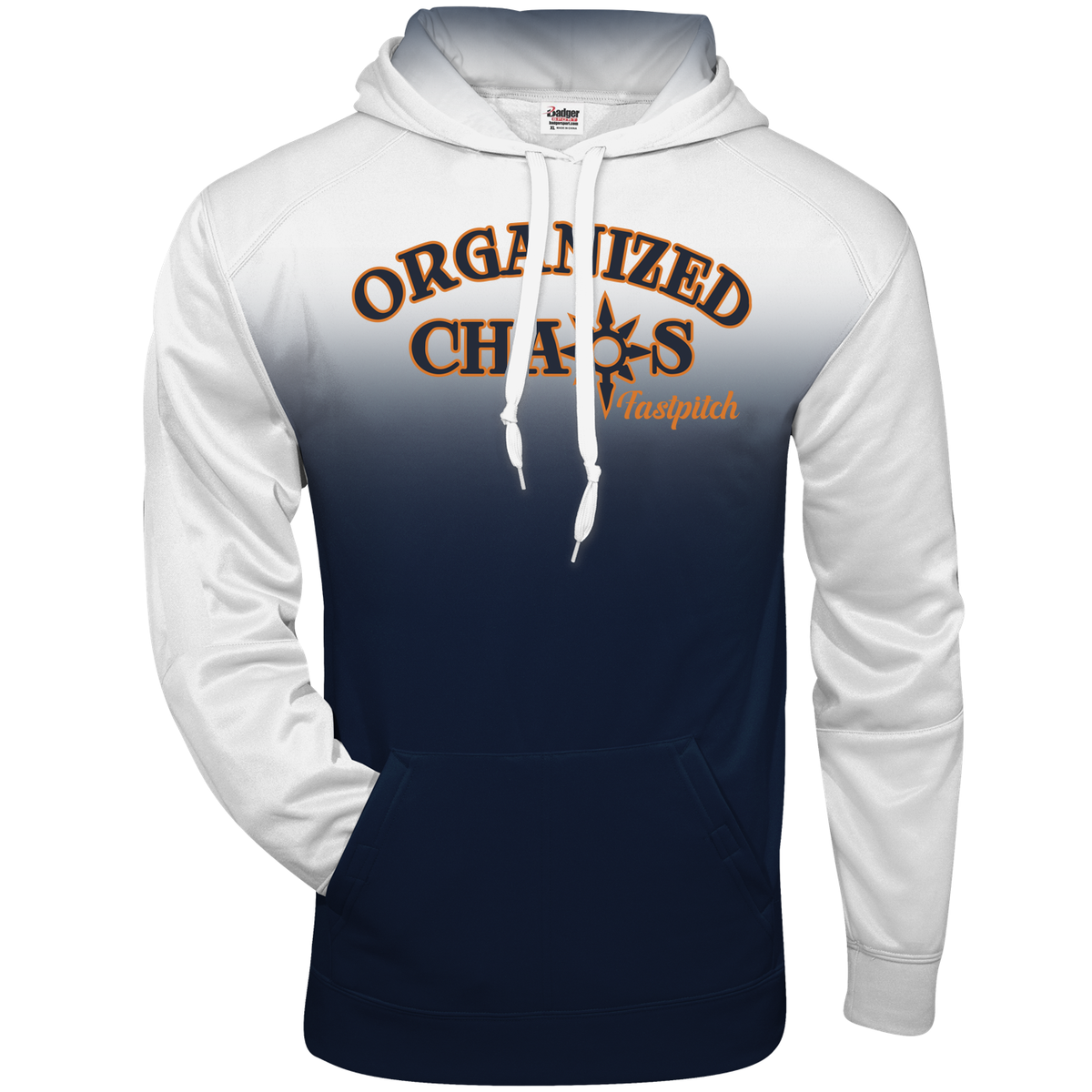 Organized Chaos Softball Ombre Hooded Sweatshirt