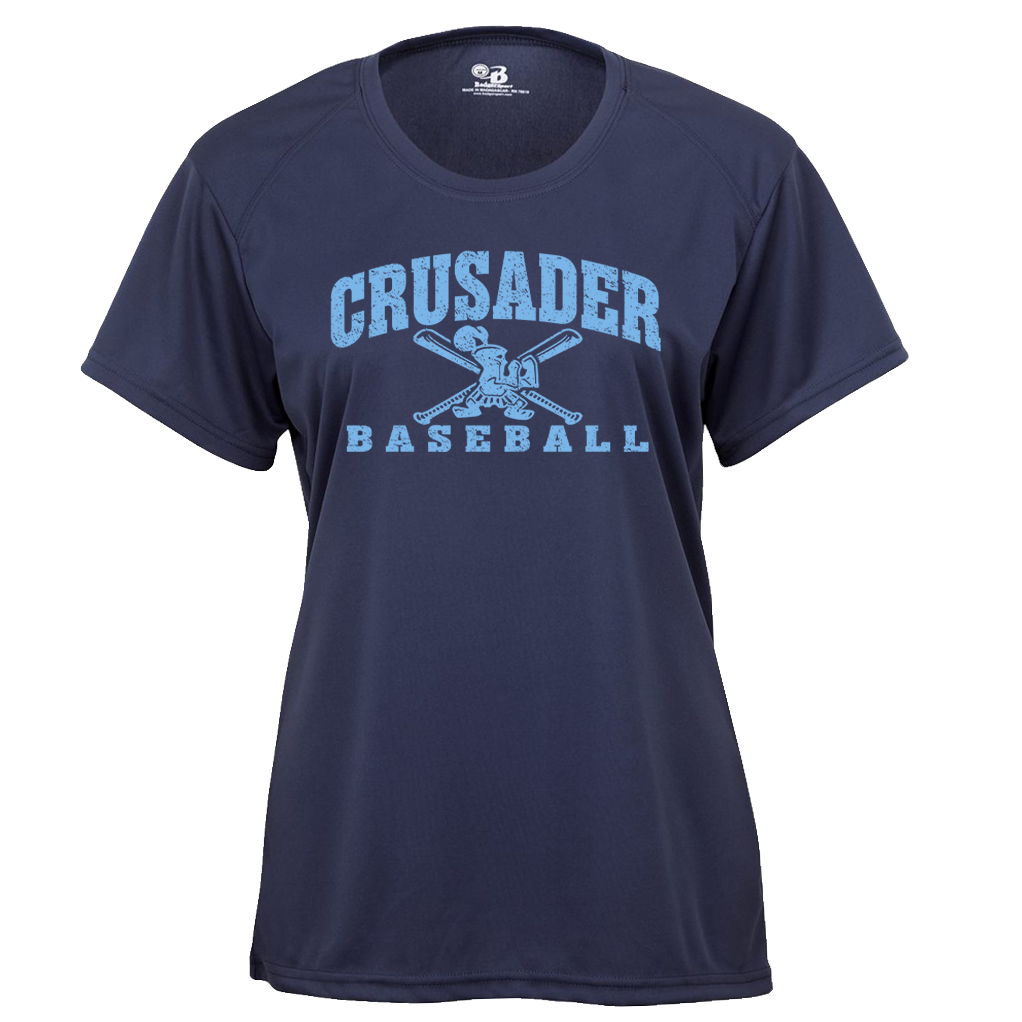 Morris Catholic Crusaders Baseball B-Core Womens Tee