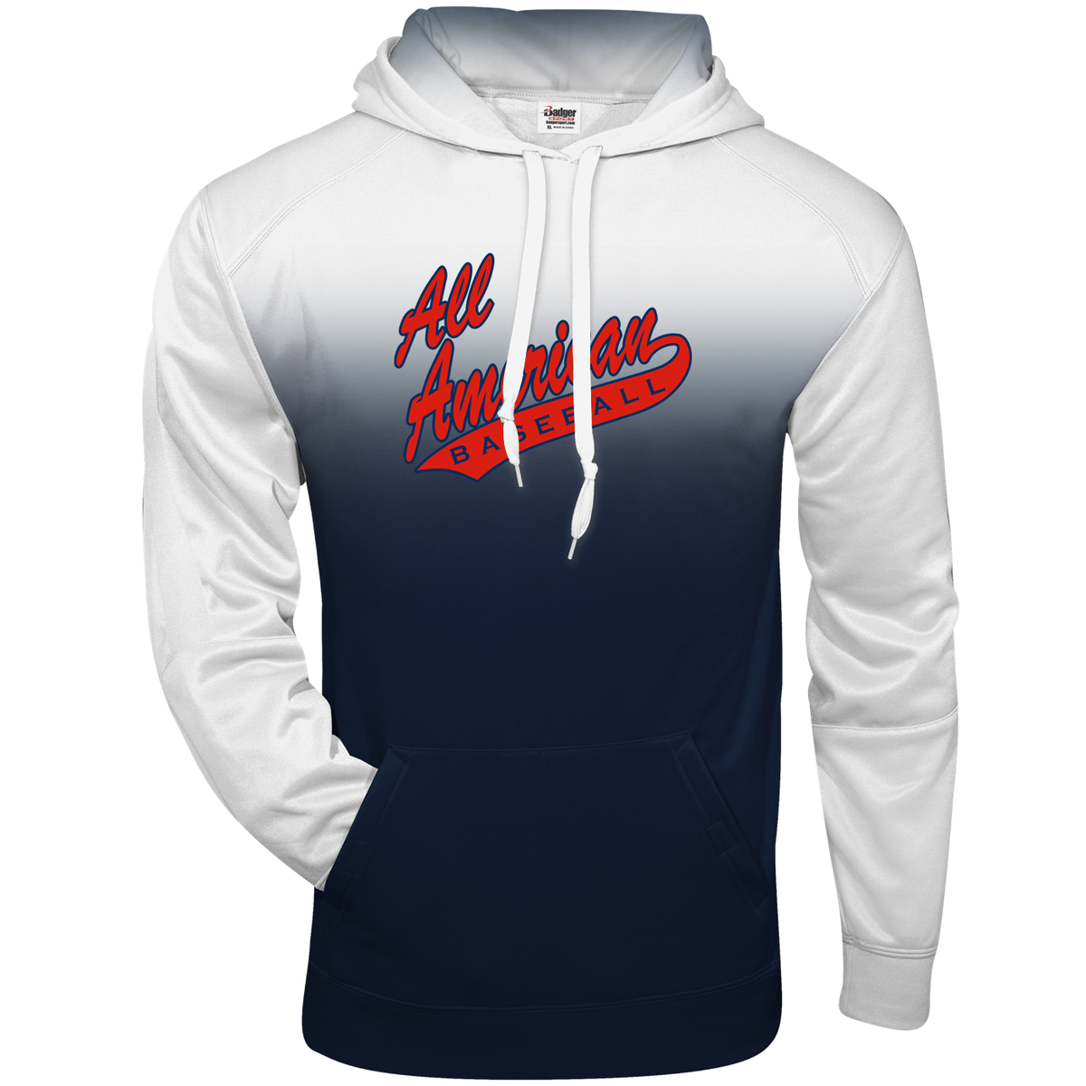 All American Baseball Ombre Hooded Sweatshirt