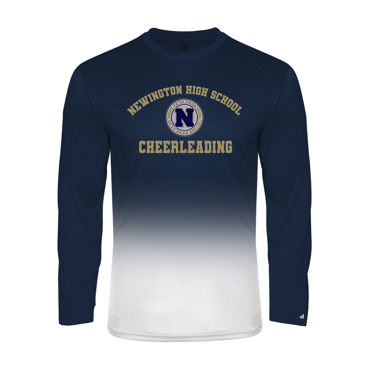 Newington HS Cheer Ombre Long Sleeve T-Shirt