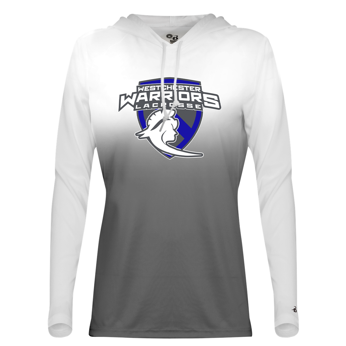 Westchester Warriors Girls Lacrosse Ombre Womens Hooded Tee