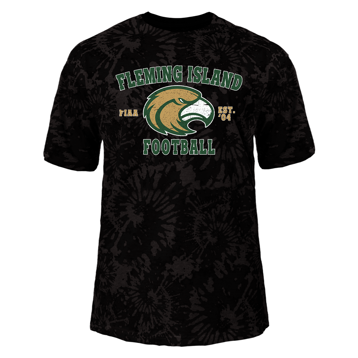 Fleming Island Football Tie Dye Blend Tee