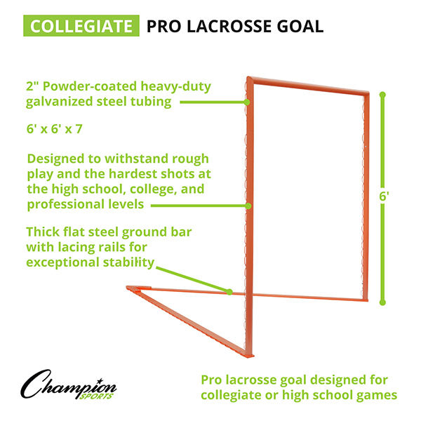 Pro Collegiate Lacrosse Goal (Net Not Included)