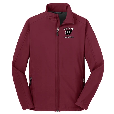 Whitman Lacrosse Men's Maroon Soft Shell Jacket
