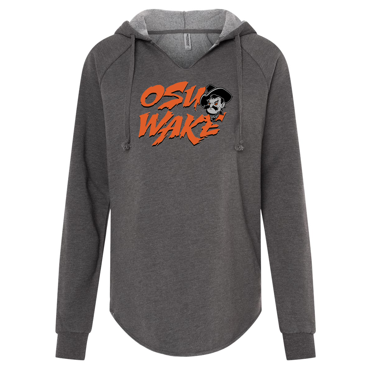 OK State Wakeboarding Women’s Lightweight California Wave Wash Hooded Sweatshirt