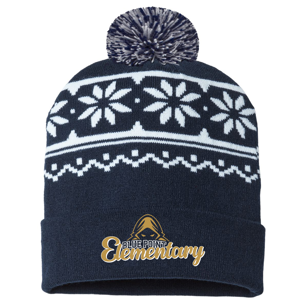 Blue Point Elementary School Snowflake Beanie