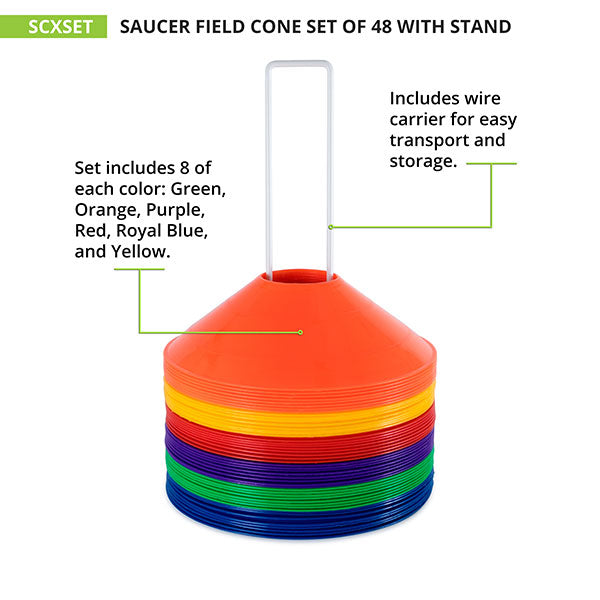 Saucer Field Cone Set of 48