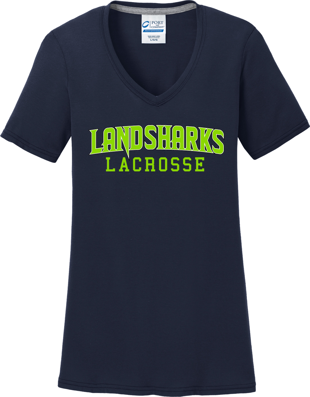 Bay Area Landsharks Women's Navy T-Shirt Text Logo