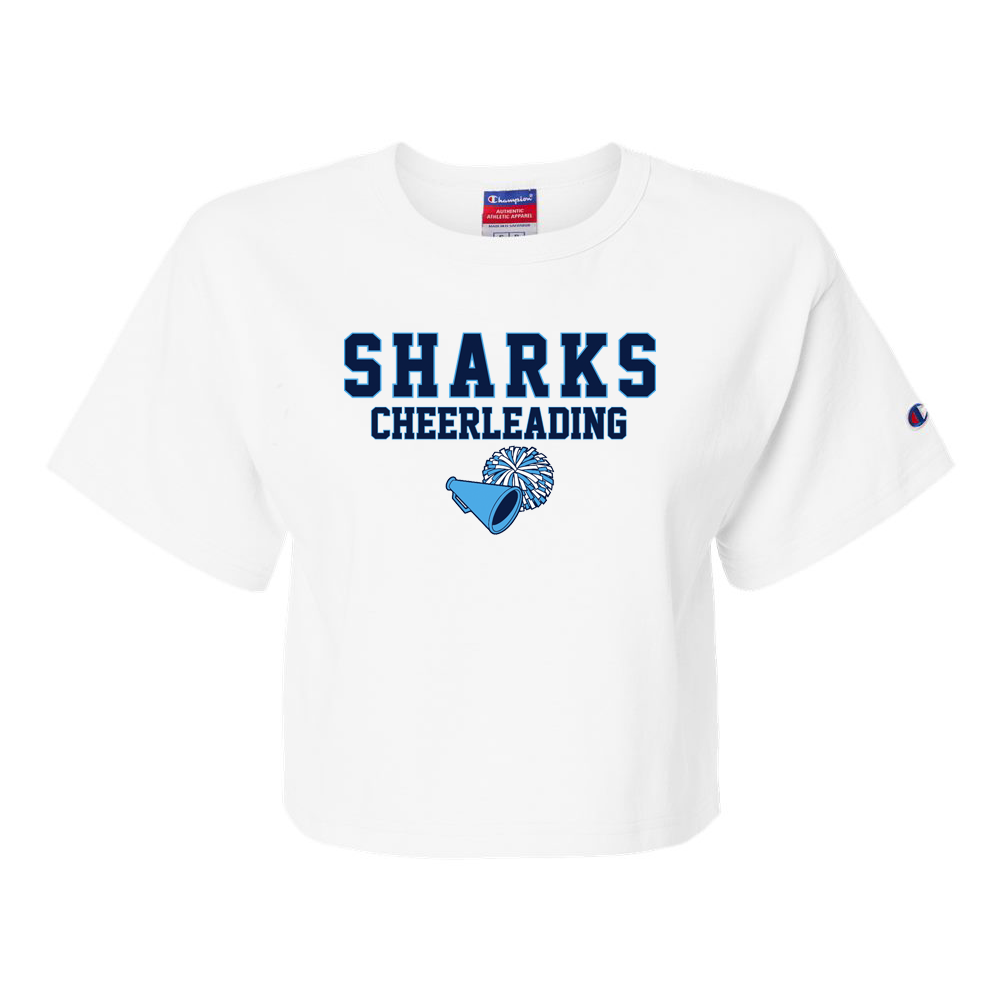 Sharks Cheerleading Women's Champion Heritage Jersey Crop T-Shirt